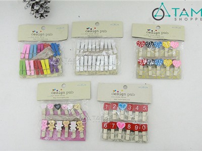 Bộ Kẹp gỗ treo ảnh trên tường